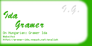 ida gramer business card